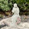 Mary Figurine Garden Light Lamp Resin Sculpture Jesus Statue for Altar Entryway Walkway