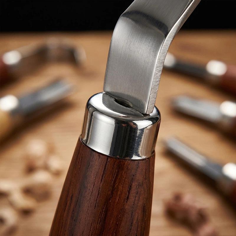 Wood Carving Knife Corrosion-Resistant Stainless Steel Blades Ergonomic Handle for Home DIY Craft Making