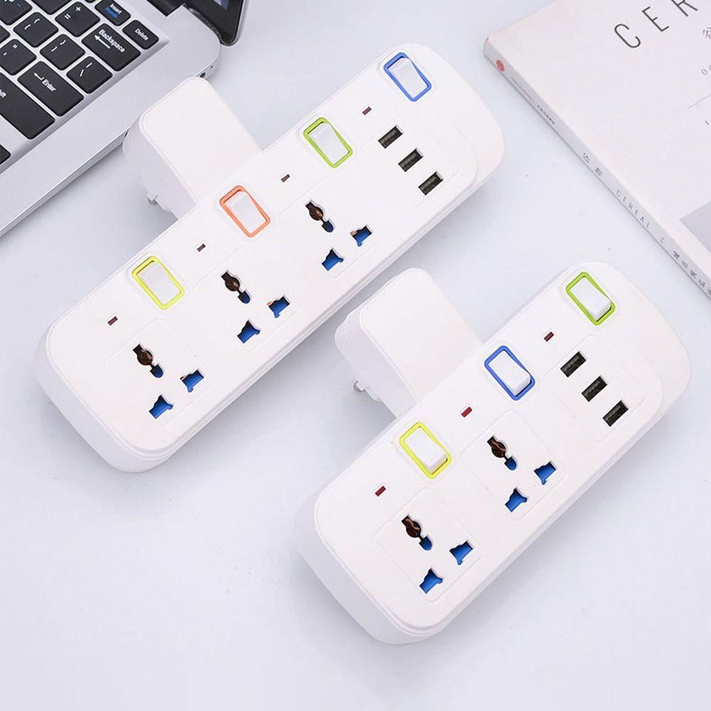 Household 4 Way Electrical Plug Smart Plug Outlets Power Board Adapter Surge Protector USB Socket