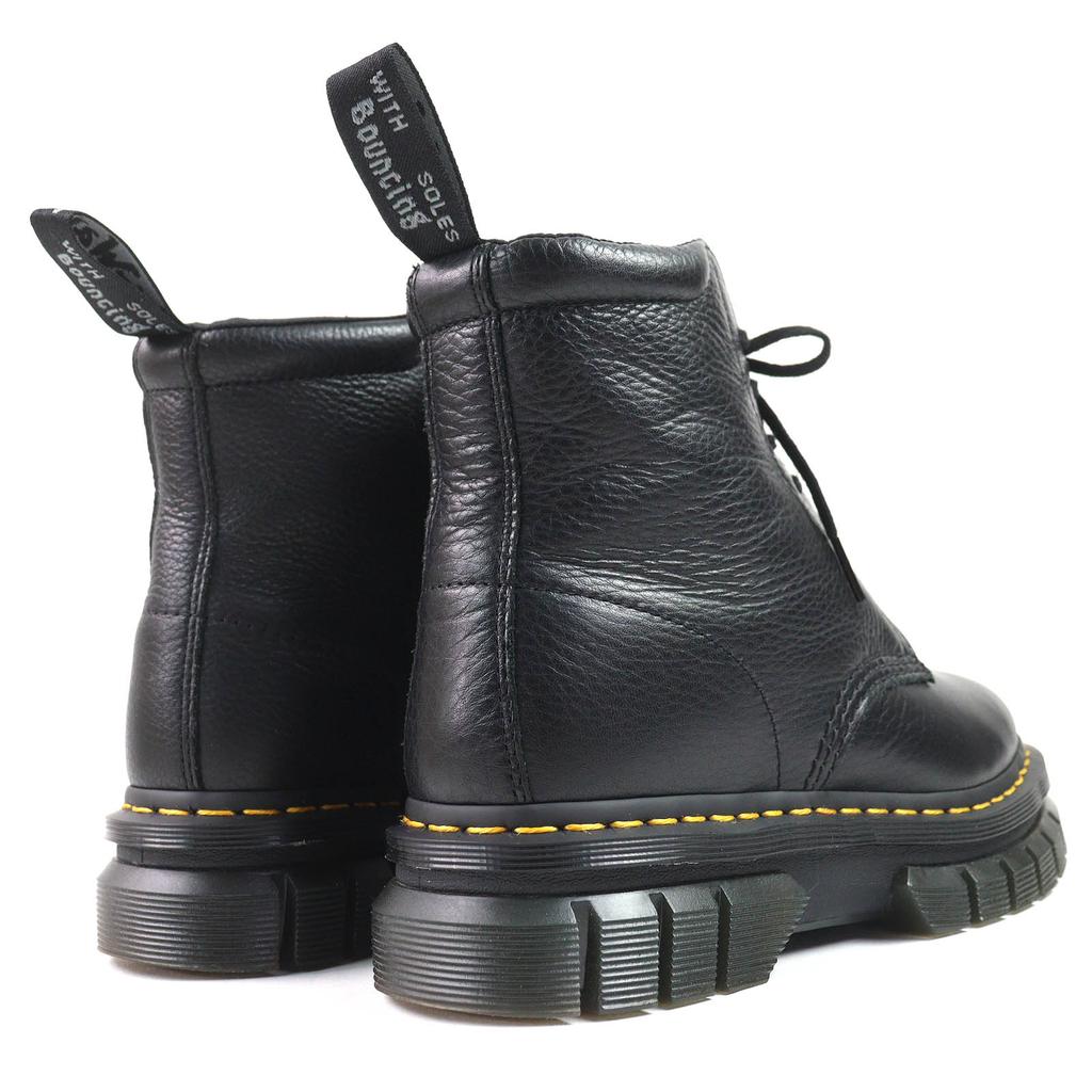 Отличные короткие ботинки Dr.Martens RIKARD POLISHED SMOOTH 8I 8-дырочные черная кожа Б/У