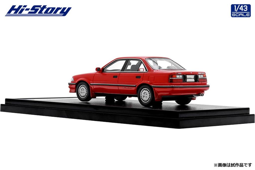 Hi Story Scale Toyota Corolla Sedan GT Super Red II Finished Model 1/43 (1987)