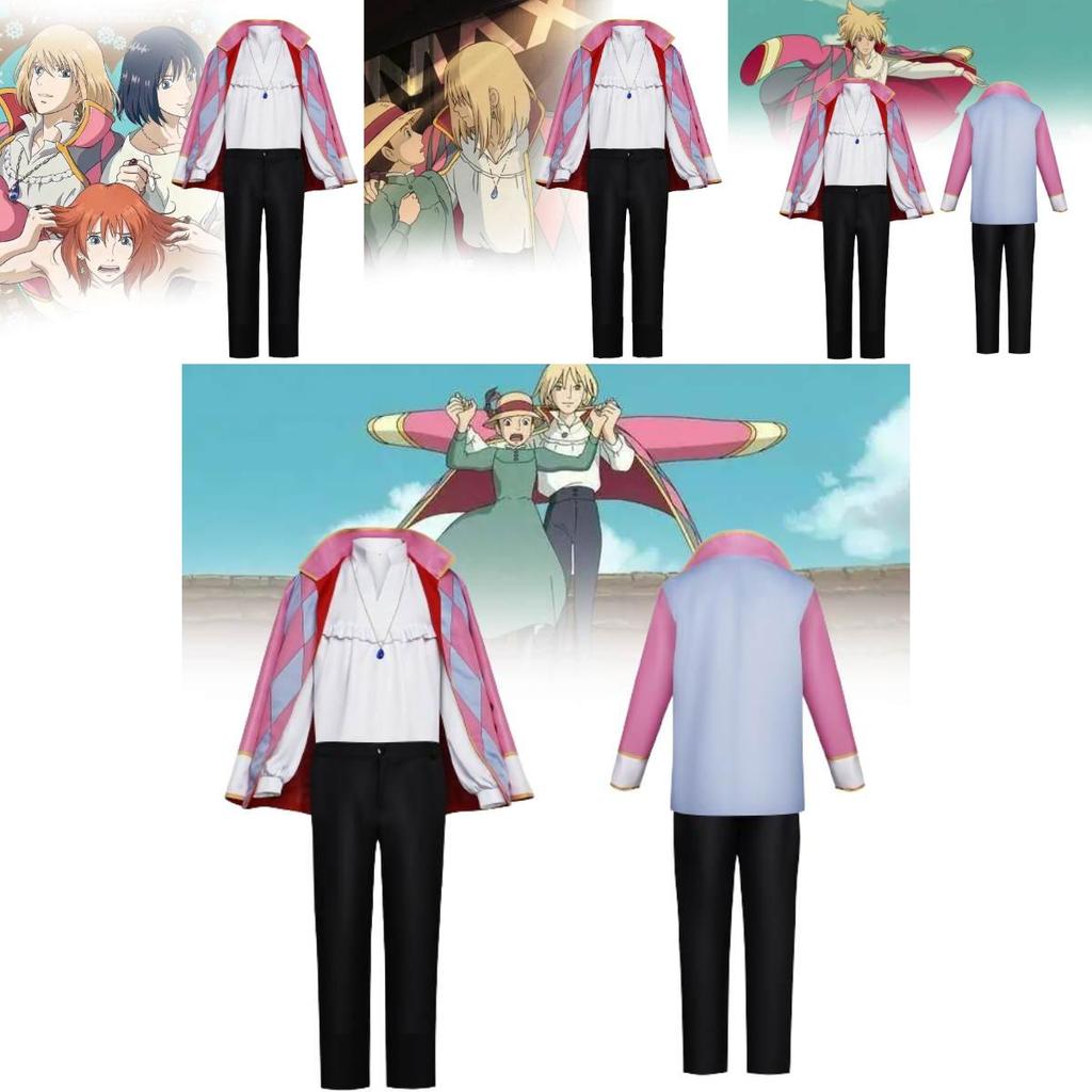 Authentic Howl's Moving Castle Cosplay Costume Soft Anime Character Outfit For Halloween
