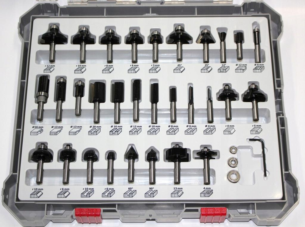 Milling Cutter Set 30 Pcs. 6mm Handle