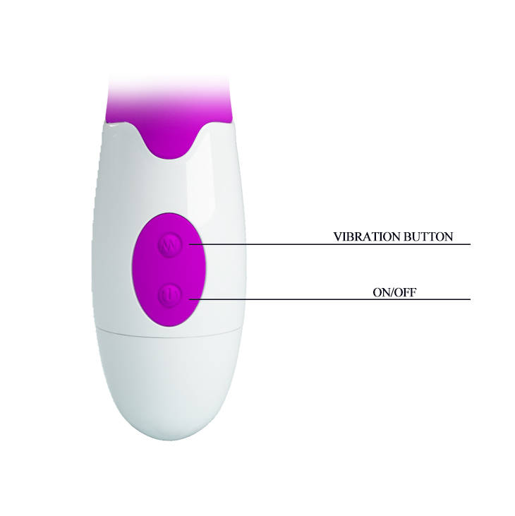 Massaging Silicone Vibrator with Clitoral Stimulator - Pretty Love Arthur