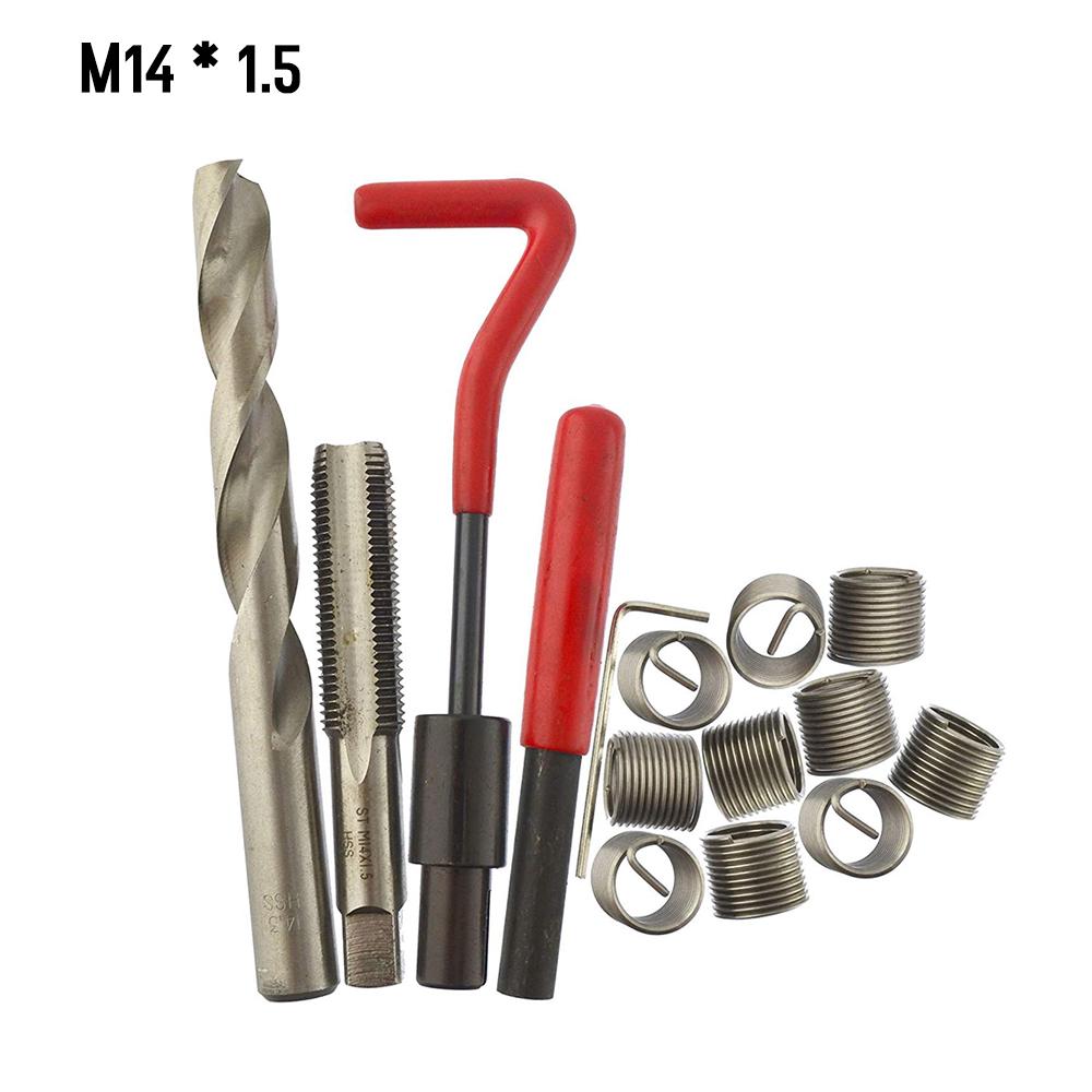 30Pcs Metric Thread Repair Insert Kit M5 M6 M8 M10 M12 M14 Helicoil Car Pro Coil Tool M6 * 1.0