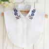 Fashion White Shirt False Collar for Women Fake Collar Decoration Lapel Blouse Top Female Detachable Collar Lapel Button
