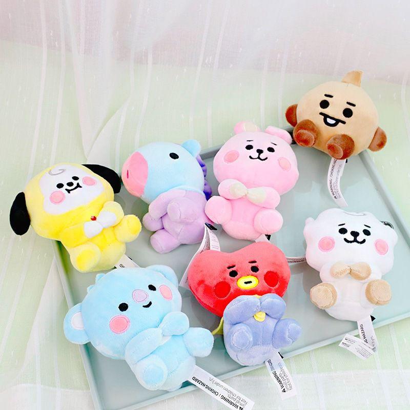 Kpop Bts Bt21 Сидячая кукла 20см Детская плюшевая игрушка Тата Куки Чимми Койя Манг Шуки