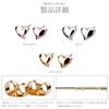 LOKUMI Сделано в 18K K18 K18 Metal Allergy Petit Heart Craft 18K Flower Heart Nickel Present Earrings, Япония, Posts, Совместимость, Серии, Женские,