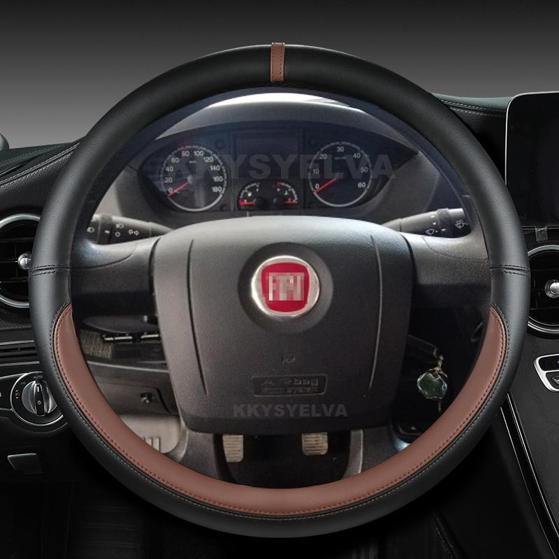 Кожаный чехол на руль автомобиля из микрофибры для Fiat Ducato Peugeot Boxer Citroen Jumper Relais Ram Promaster, автоаксессуары