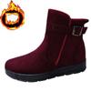 Женские зимние ботинки Замшевые ботильоны Снежные ботинки Женские Теплые Меховая Плюшевая Стелька Удобные Ботас Мухер Плоская Обувь Женская