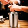 Stainless Steel Cocktail Mixing Cup with Diversion Opening Wine Stirring Cup Stirring Tin  Party