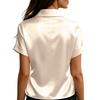 Women's Summer French Satin Shirt And Women's Short Sleeved Top