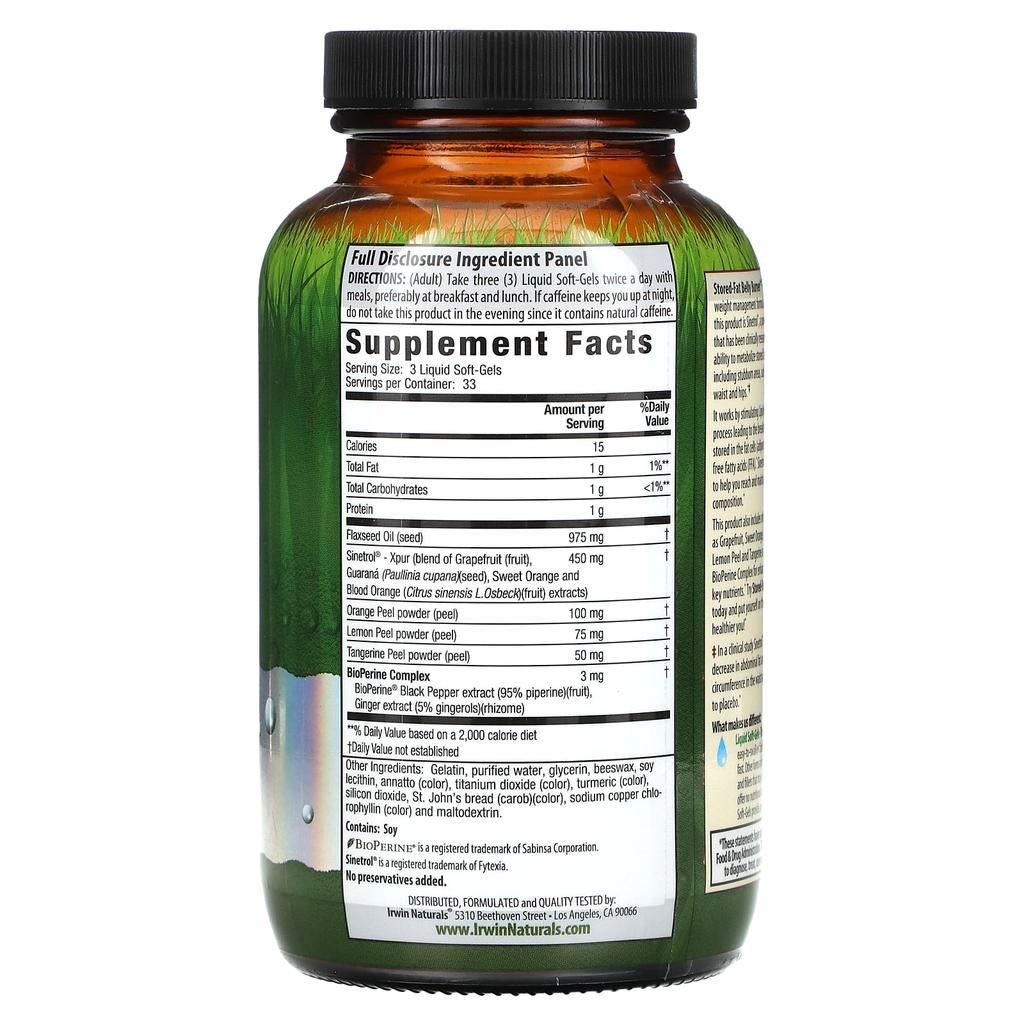 Irwin Naturals Stored-Fat Belly Burner, 100 Liquid Softgels