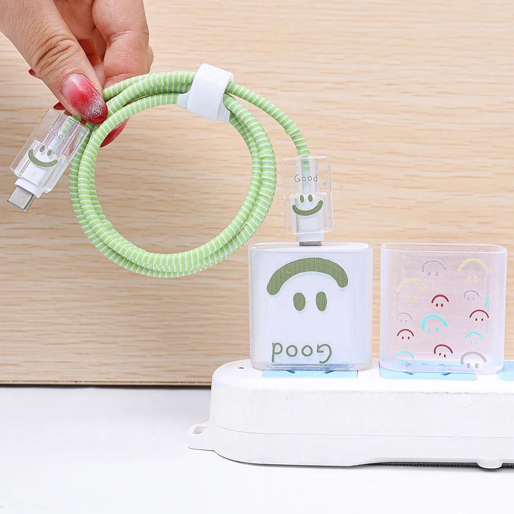 Защитный чехол для зарядного устройства iPhone 14 13 12 Pro Max 18/20 Вт, чехол для зарядного устройства, чехол для USB-кабеля, чехол для сматывания кабеля для зарядки и передачи данных