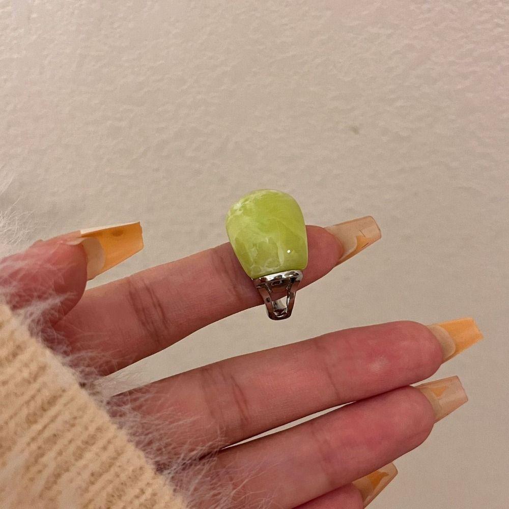 Jewelry Accessories Geometric Open Ring Korean Style Wide Finger Buckle Metal Ring Gift