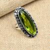 Превосходное мемориальное кольцо ручной работы из стерлингового серебра 925 пробы с драгоценным камнем перидот