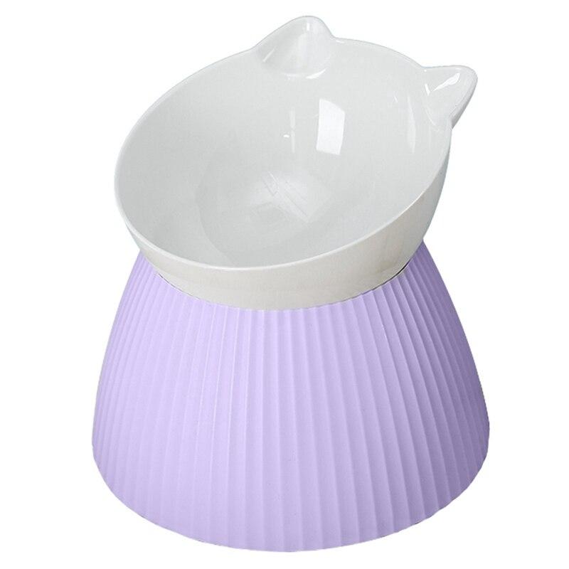 Non-slip Cat Bowl High Foot Dog Bowl 15° Neck Protector Cat Pet Food Water Bowl Pet Feeding Cup Pet Feeder Bowl