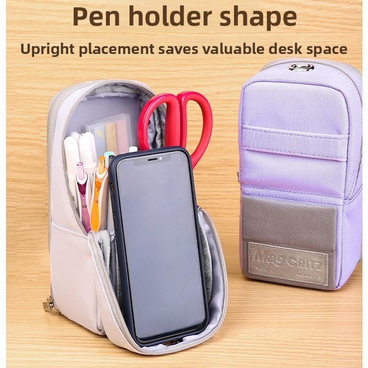 Kokuyo Phone Stand Pencil Case Large Capacity Organizer For Students And Office