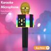 Bluetooth Караоке Микрофон Динамик с Магическими Звуковыми Эффектами и Светодиодной Подсветкой, Портативный KTV для Домашней Вечеринки Прямых Трансляций