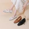 Fashion Retro 2025 New Women's Casual Flats Summer Mary Jane Flats Square Toe Mesh Buckle Strap Comfortable Solid Soft Sole Shoes Ladies