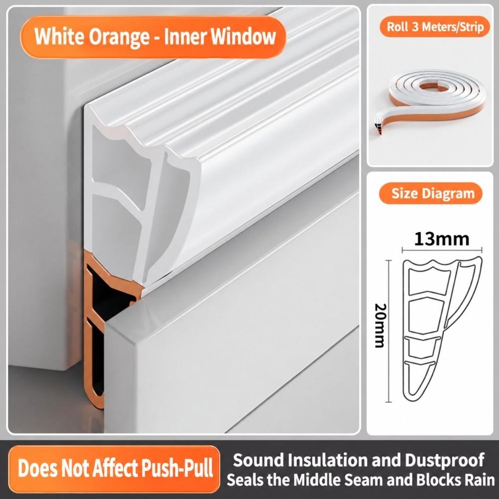 Wind Blocking Sliding Window Seal Strip Flexible TPE Window Sash Gasket Sliding Windows