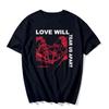 Love Will Tear As Apart T-Shirt Men's Fashionable Printed Cotton Street Style Loose Fitting T-Shirt Casual Tops