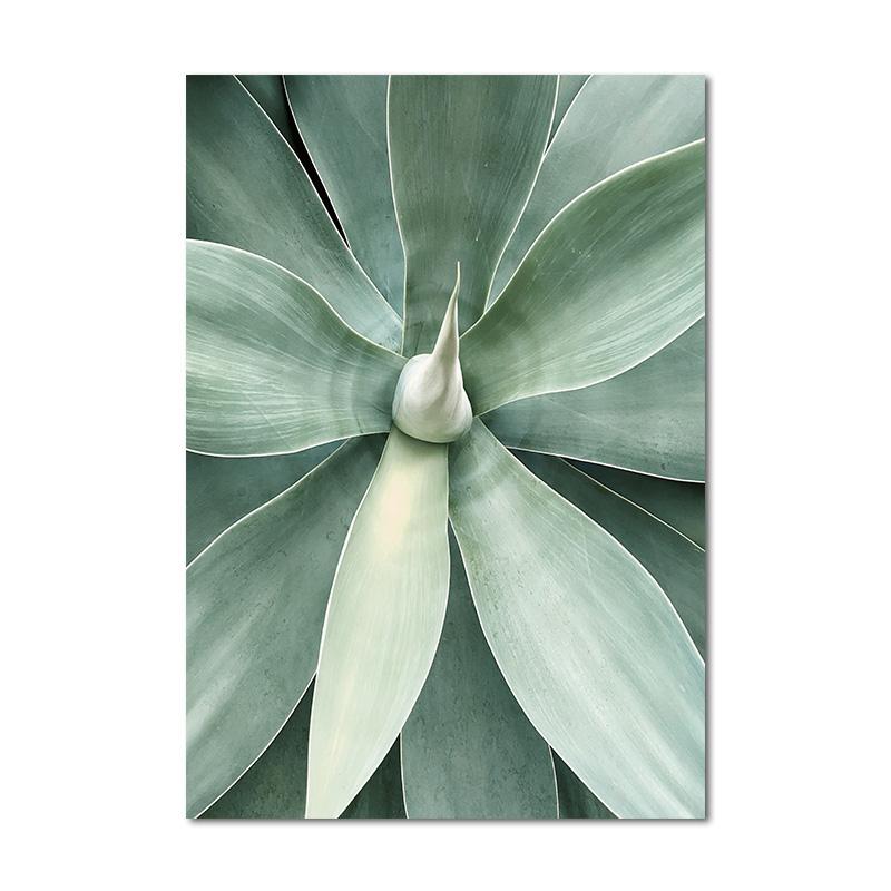 Scandinavian Green Leaves Flowers Picture Tropical Plant Wall Art Canvas Painting Nordic Posters and Prints Living Room Decor