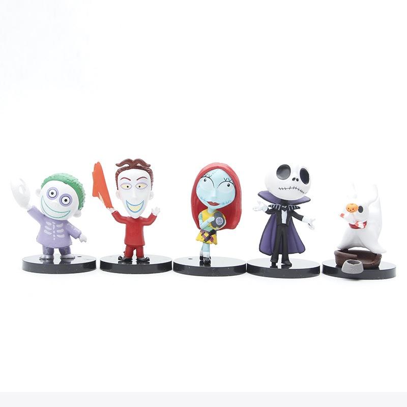 The Nightmare Before Christmas Skull Jack Figure Collectible Toy Pvc Material 10 Assorted Colors Set