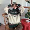 Рождественские свитера, осень-зима, свободные водолазки в корейском стиле, вязаные пуловеры, повседневные утолщенные джемперы с длинными рукавами, свитера