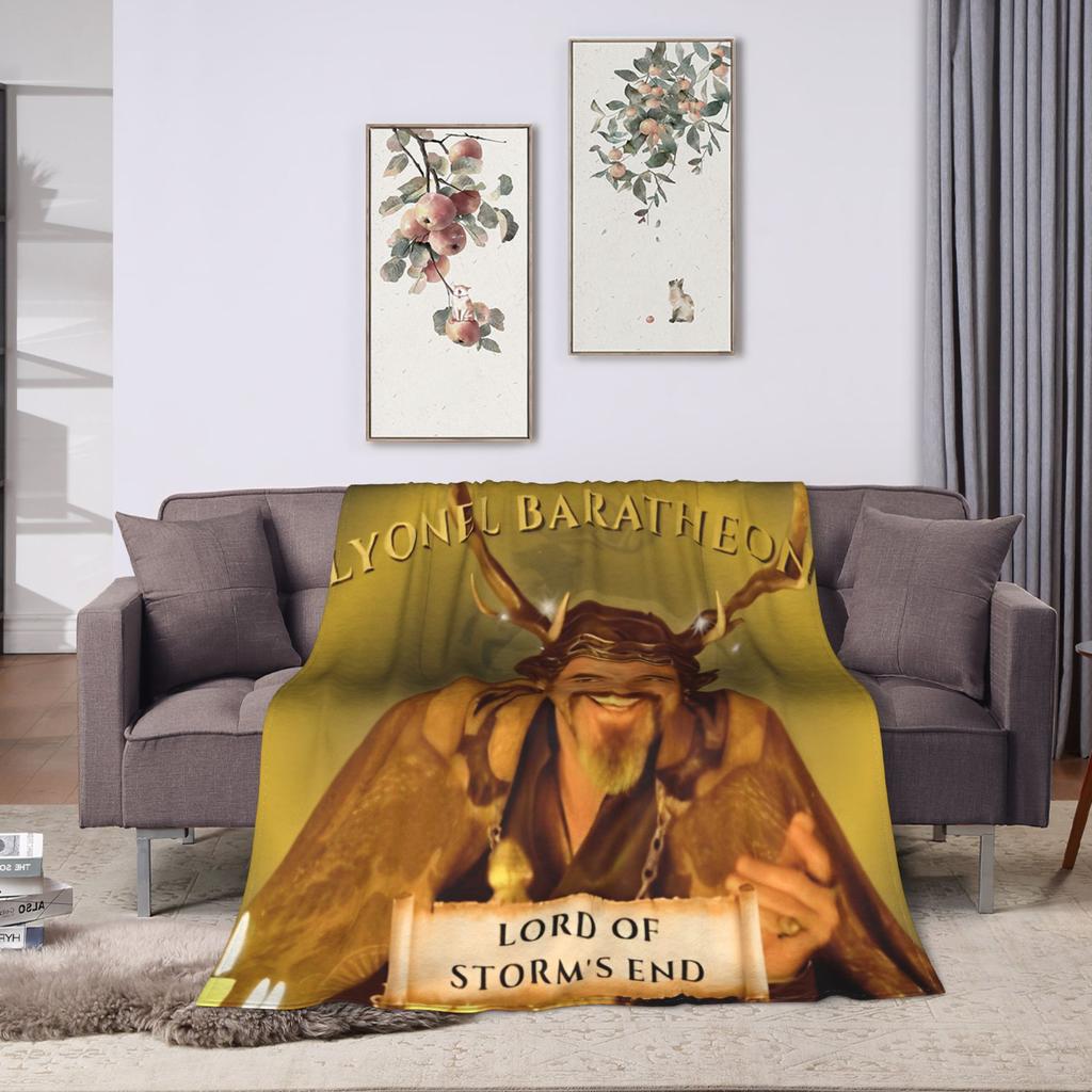Lyonel Baratheon Flannel Blanket Winter  Warm Throw Blanket for Children Bedroom Funny Bedspread Sofa Bed Cover
