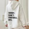 Autumn/Winter Women's Waffle Long-Sleeve Hooded Letter Print Sweatshirt