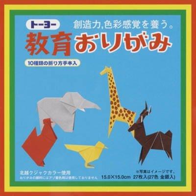 Toyo Educational 27 27 Золотой и Набор из 30 листов оригами, 15x15см, Листы, Цвета, Серебряный,