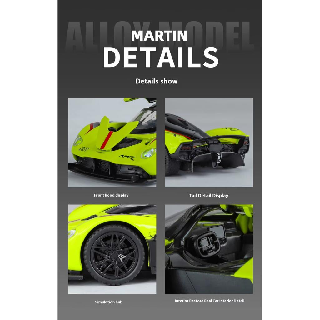 1/32 масштаб Martin Valkyrie сплав модель спортивного автомобиля литой металл супер гоночный автомобиль транспортные средства модель звуковая и световая имитация детская игрушка подарок