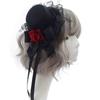 Mini Hat Hair Ornament Lolita Gothic Lolita Hair Accessory Clip Hat [pkpohs] (Red)