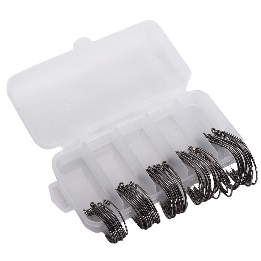 Прочные 50 шт./упаковка с коробкой Карповая рыбалка 2#1#1/0#2/0#3/0# Рыболовные крючки Смещенные крючки Жаловые крючки Широкие крючки-кранки