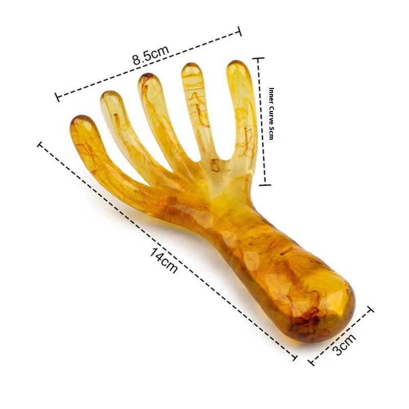 Resin Scalp Massage Comb Finger Like Head Massager Five Claw Head Therapy Comb Meridian Dredging Scraping Comb Care Relaxation