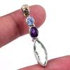 Natural Green Amethyst, Amethyst 925 Solid Sterling Silver Pendant 1.75'' P2o41
