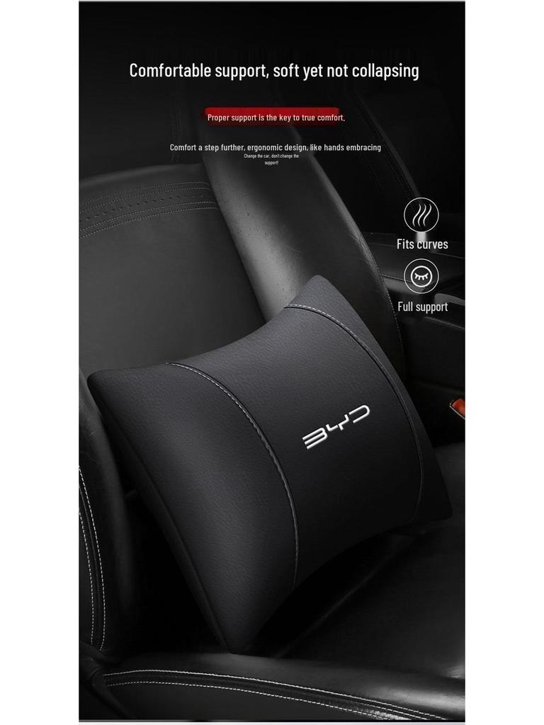 Совместимо с новой автомобильной подушкой для шеи и поясничной опорой BYD для моделей Qin, Song Plus Dmi, Han, Tang, Yuan EV и Dolphin Seal
