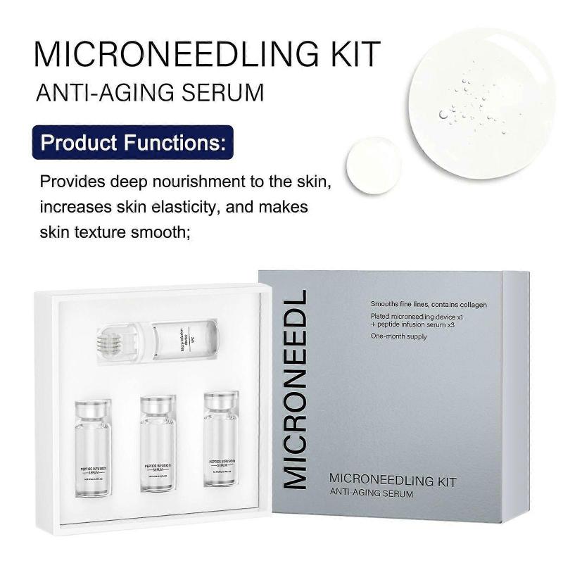 Micro Infusion System for Face & Neck with Hyaluronic Acid & Collagen Peptide Serum for Firmer Smoother-Looking Skin, Easy 5-Minute At-Home Skin Care 