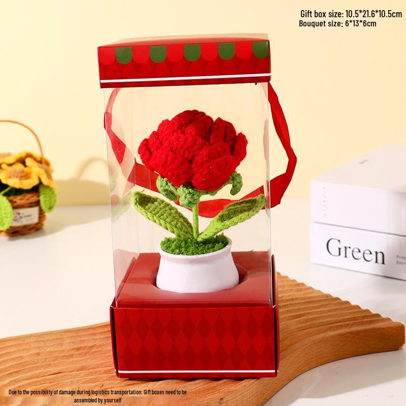 Handmade Sunflower Desk Decoration - Woven Bouquet Gift for Students & Girls