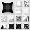 Nordic Simple Black and White Geometric Printing Pattern Cushion Cover Home Living Room Sofa Decorative Pillow Pillow Cover