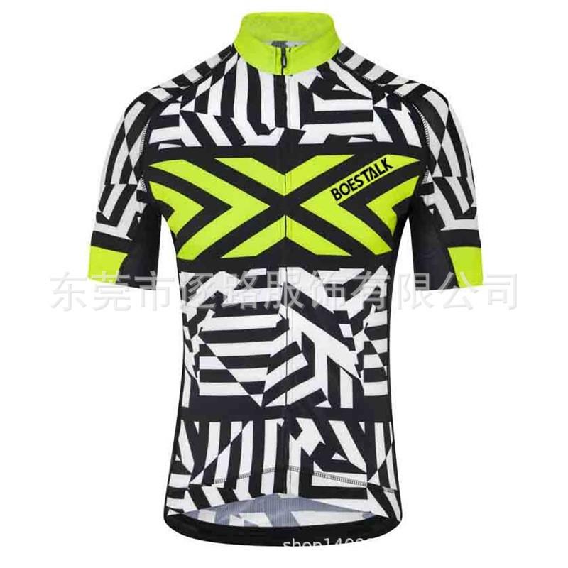 Mens Quick-Dry Striped Cycling T-Shirt Summer Breathable Mountain Bike Jersey Unisex