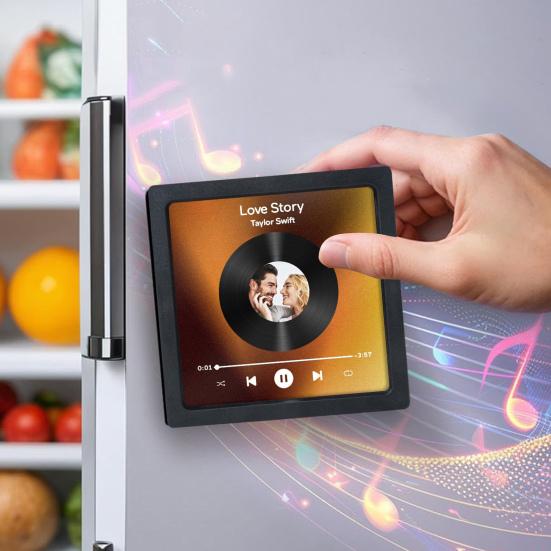 Музыкальный альбом Магнит на холодильник USB Перезаряжаемый музыкальный плеер Love Story Домашний офис Кухня Магнит на холодильник Украшение