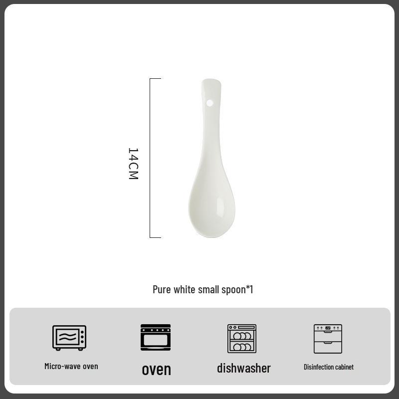 Ribbed Underglaze White Ceramic Tableware Set: Includes Plates, Chopsticks, Soup, Noodle, and Rice Bowls