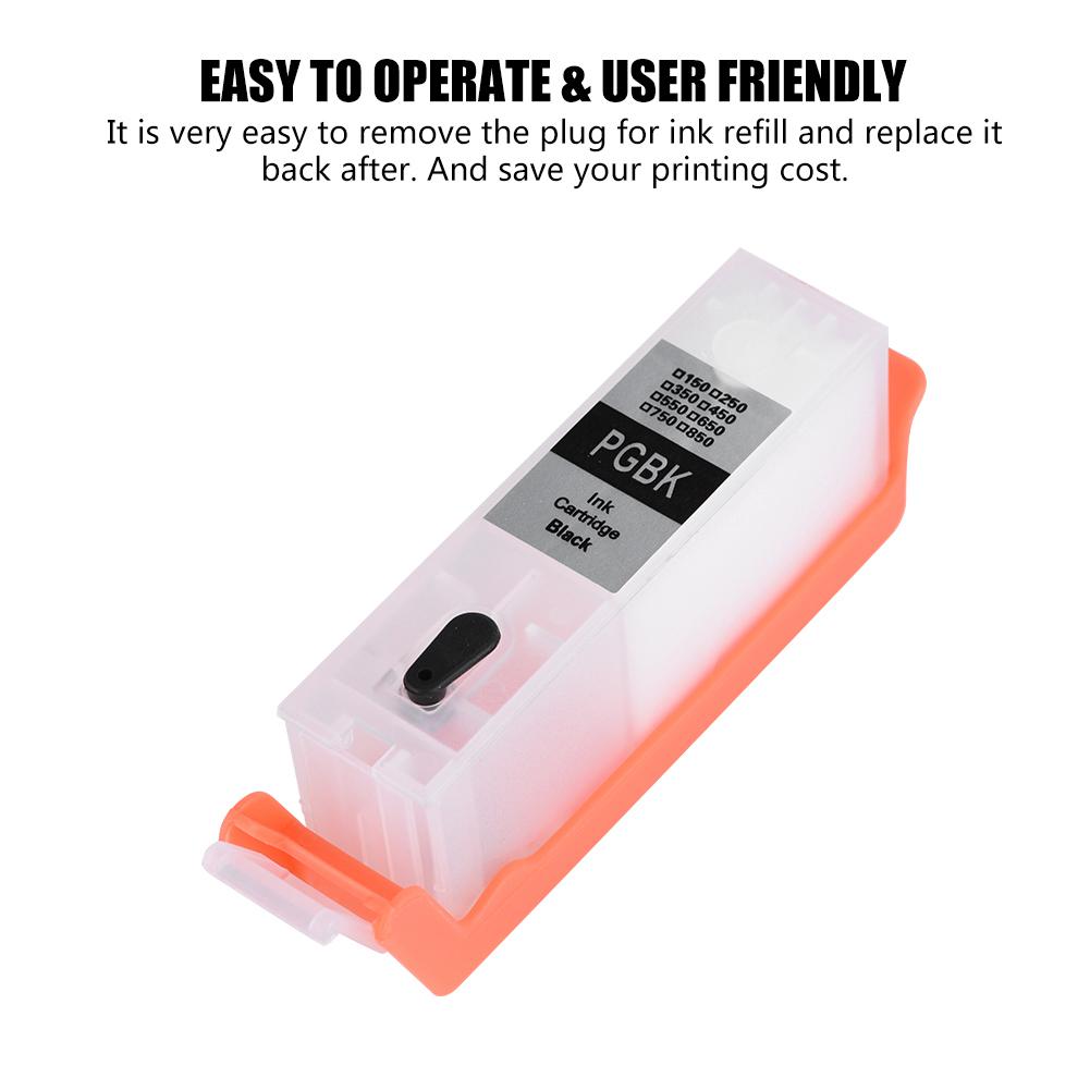 5Colors PGI-850CLI-851 Refillable Ink Cartridge with ARC Chip for Canon PIXMA MG6380MG5480