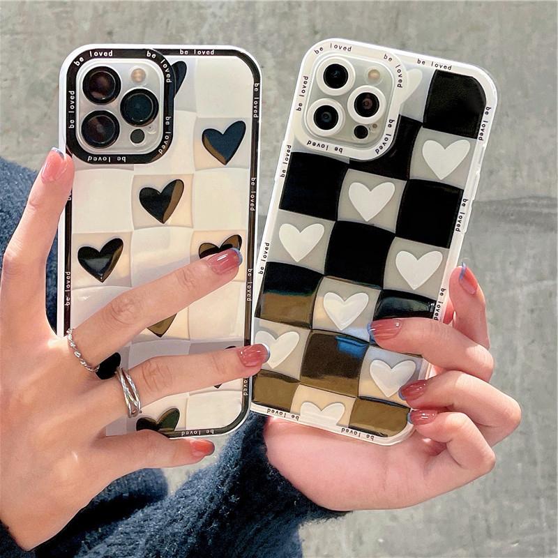 Чехол Ins Love Heart с рисунком для Iphone 14, силиконовые чехлы Funda Iphone 11 12 13 Pro Max 7 Plus 8 X Xs Max Se 2022 Xr, чехол