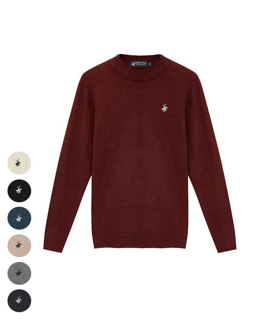 BHPOLOCLUB Men'S & Women'S Daily Basic Mock Neck Knit 7 Colors Ts953