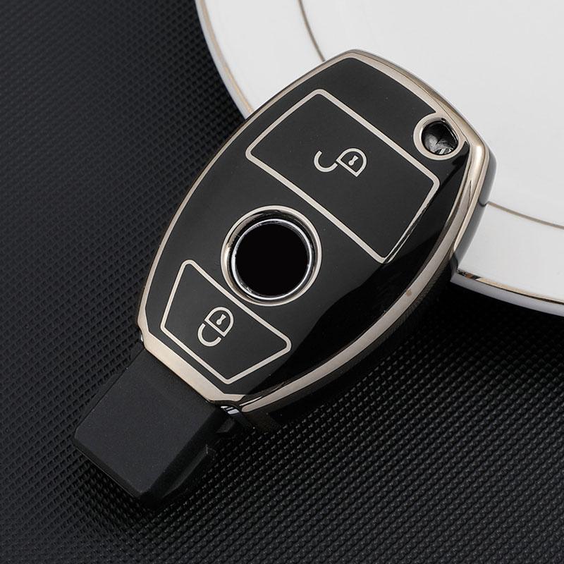 For Mercedes Benz A B R G Class GLK GLA GLC GLR W204 W210 W176 W202 W463 Soft TPU Car Remote Key Case Cover Shell Fob