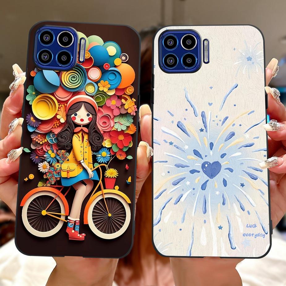 Для Motorola Moto One 5G Чехол Роскошный Модный Расписной Чехол 6.7'' Мягкий ТПУ Чехол для Телефона Для Motorola One MotoOne 5G Задняя Крышка Сумки