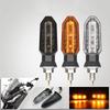 Motorcycle LED Turn Signal Lights 8mm Mini Amber Flashing Light Blinker Turn Signal Lamp 12V Moto Indicator Accessories
